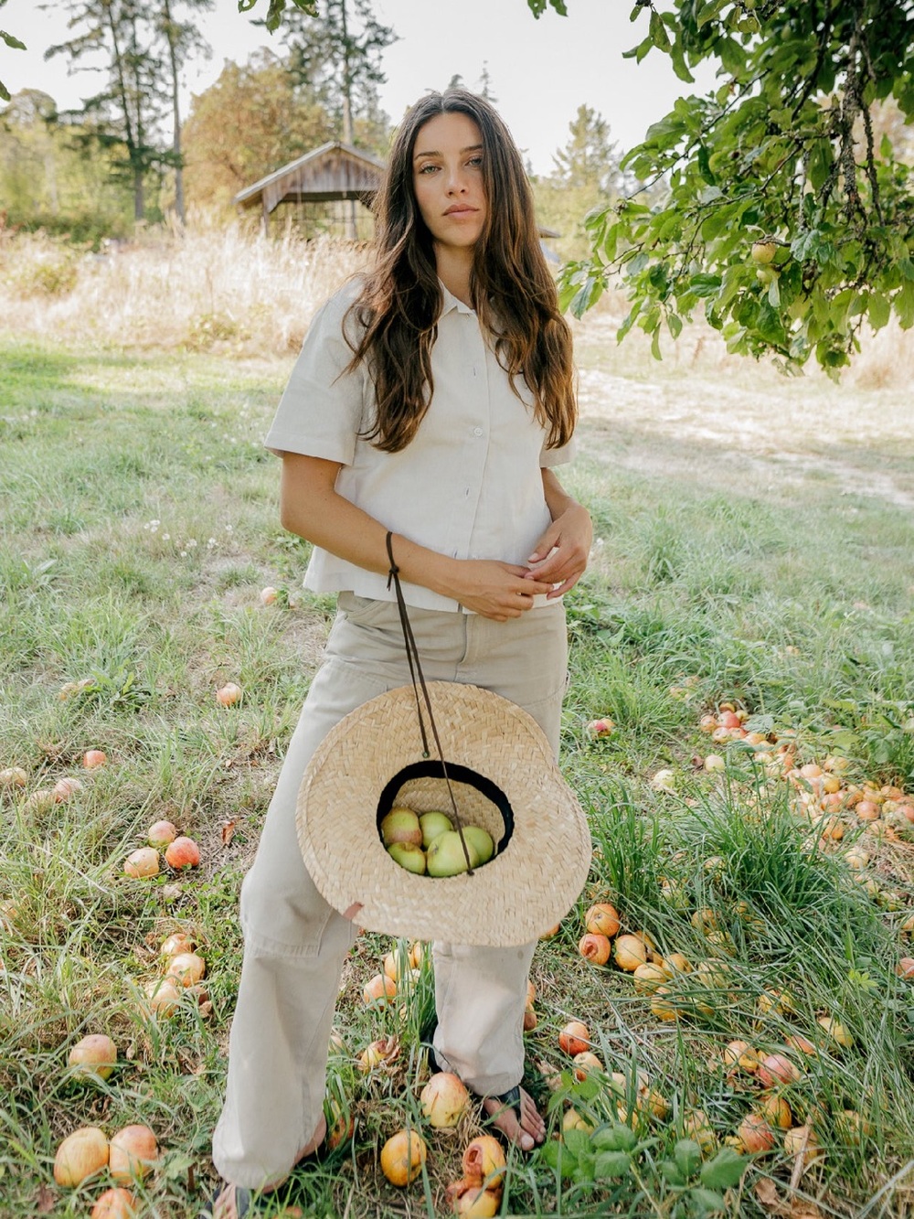 ANIAN York Crop Shirt - Neutral - Small - Picture 9 of 11